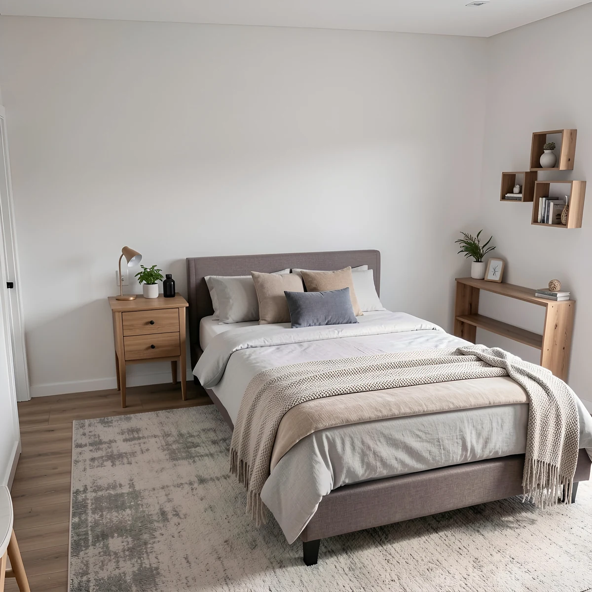 Bedroom after the AI redesign